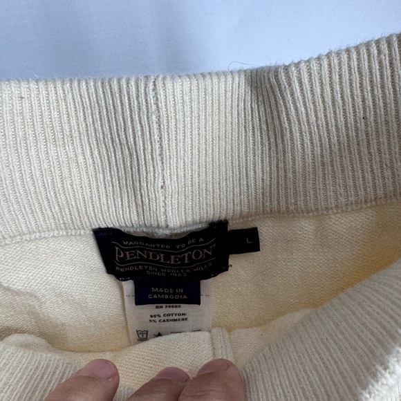 Pendleton loungewear joggers cream and orange large - Picture 6 of 6